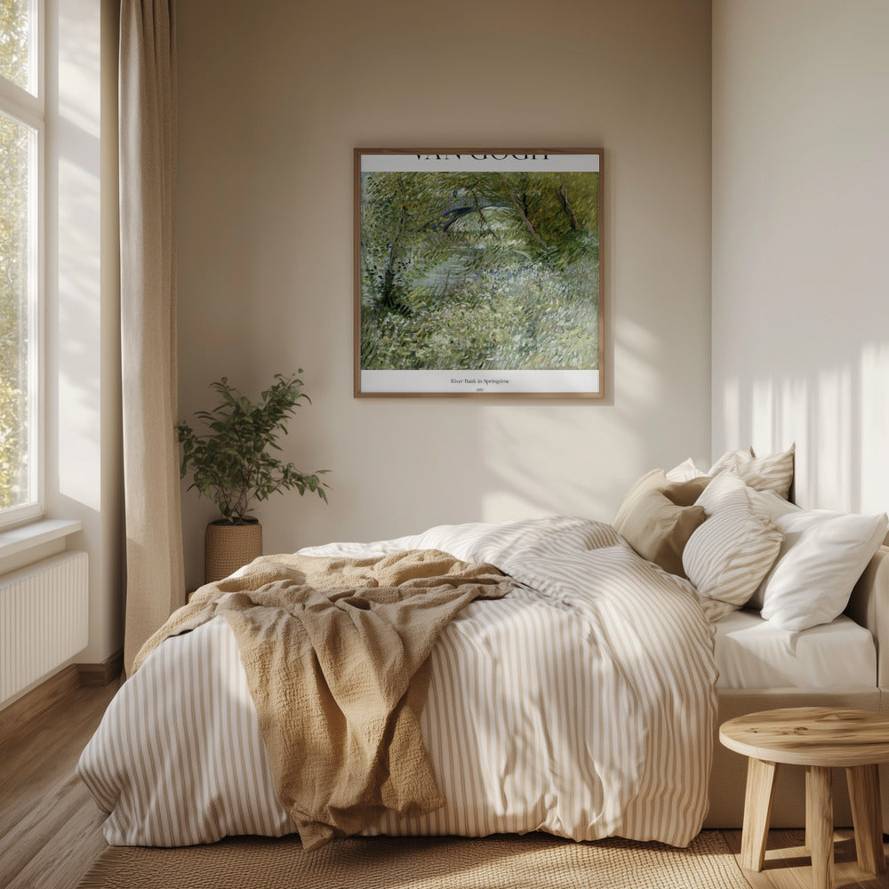 River Bank In Springtime (1887) Poster och Canvastavla