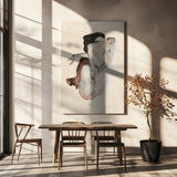 Crouching Nude In Shoes and Black Stockings 1912 Poster och Canvastavla