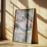 Pink On Green 1 Poster och Canvastavla