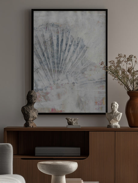 Abstract shell painting natural structure mural Poster och Canvastavla