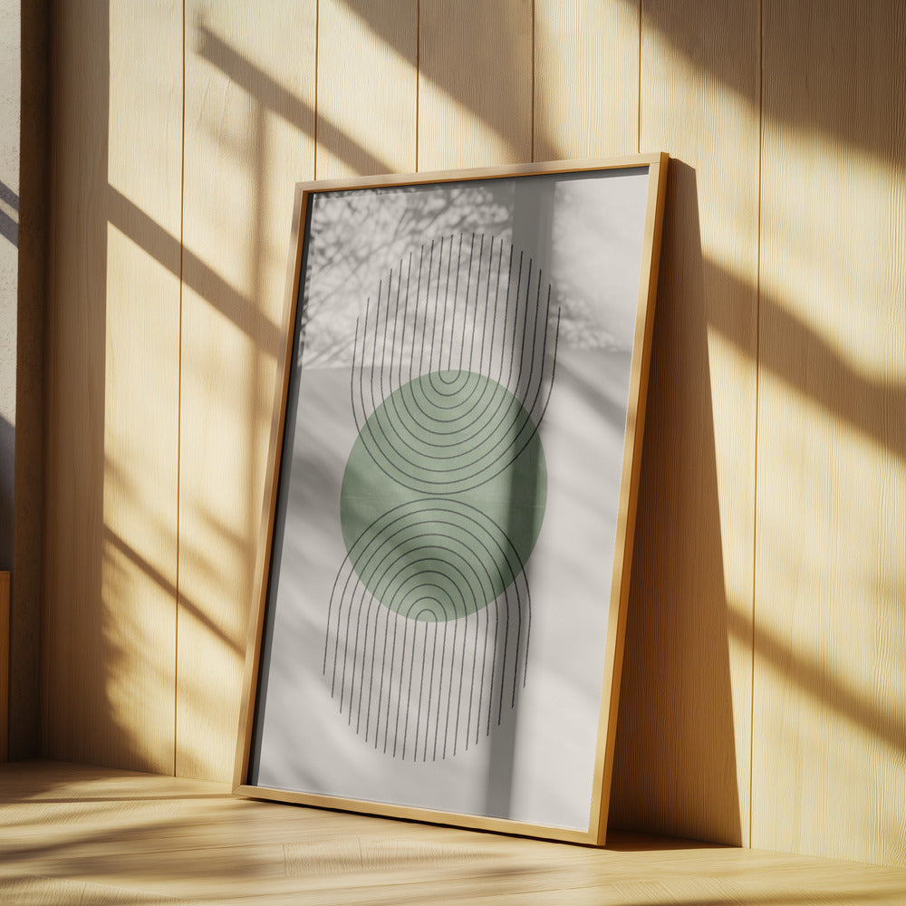 Perfect Point Green Poster och Canvastavla