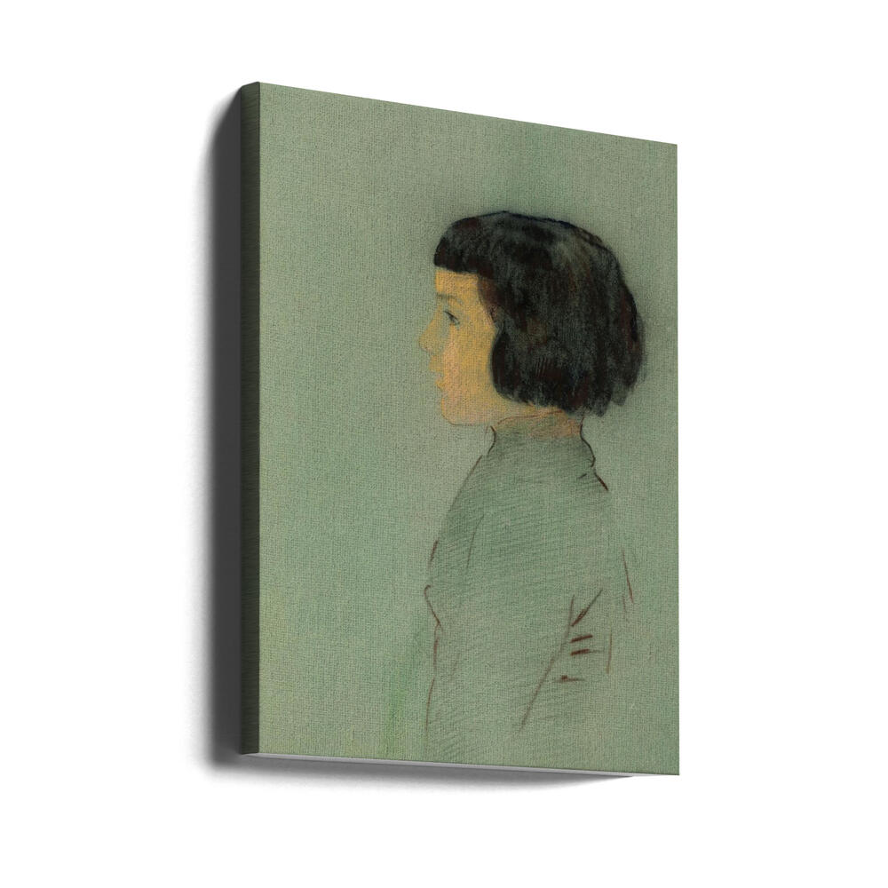 Young Woman In Profile Poster och Canvastavla