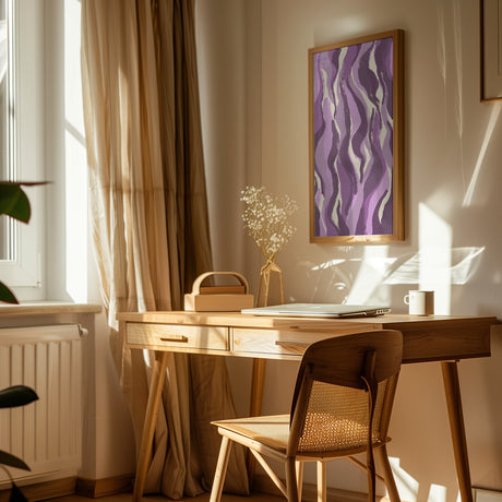 Purple Tiger Pattern Poster och Canvastavla