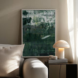 Abstract painting emerald green mural Poster och Canvastavla