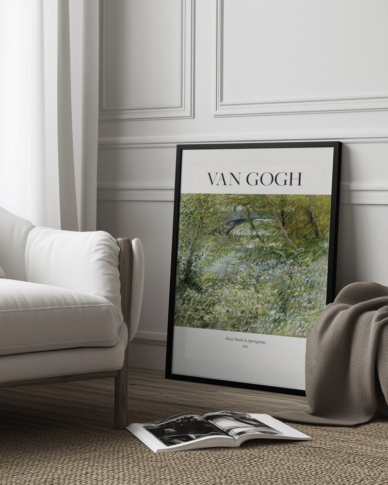 River Bank In Springtime (1887) Poster och Canvastavla