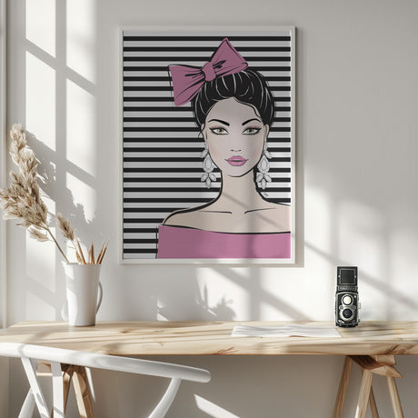 Bow Girl Poster och Canvastavla