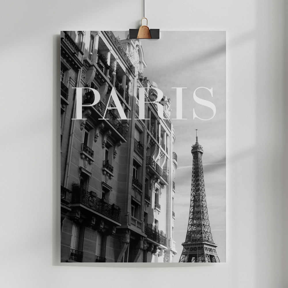 Paris Text 3 Poster och Canvastavla