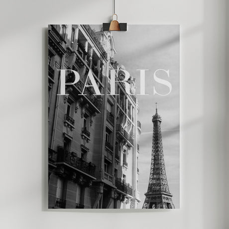 Paris Text 3 Poster och Canvastavla
