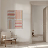 Peach Stripes Poster och Canvastavla