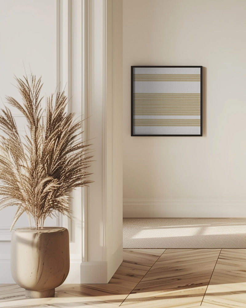 Simple Yellow Lines Pattern Poster och Canvastavla