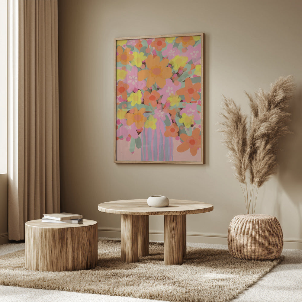 Neon Bouquet Poster och Canvastavla