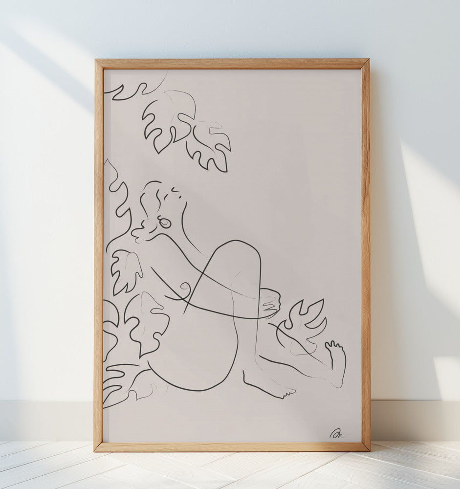 Embrace Nature Beige Poster och Canvastavla