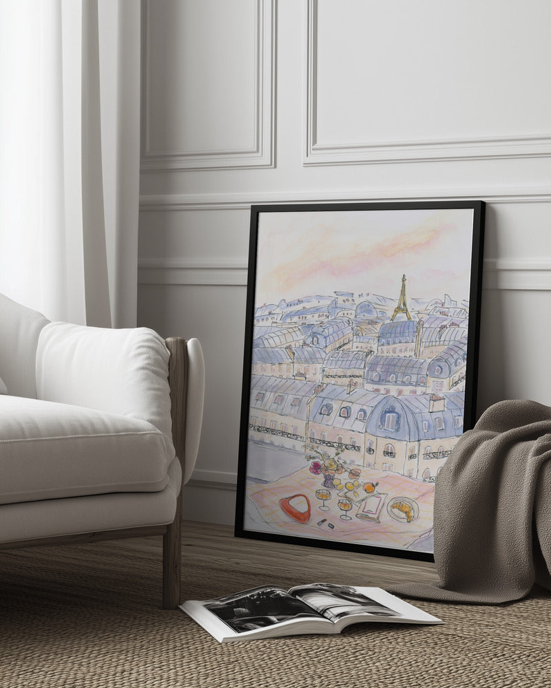 Parisian Rooftop 70x100 Poster och Canvastavla