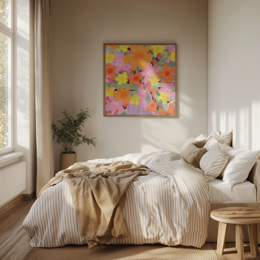 Neon Bouquet Poster och Canvastavla