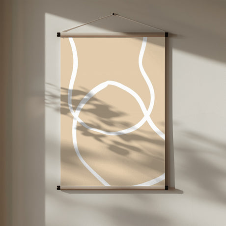 Beige Lines 04 Poster och Canvastavla