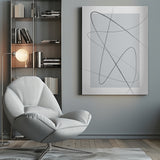 Gray Abstracta Poster och Canvastavla