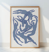 Swimmers Blue Poster och Canvastavla