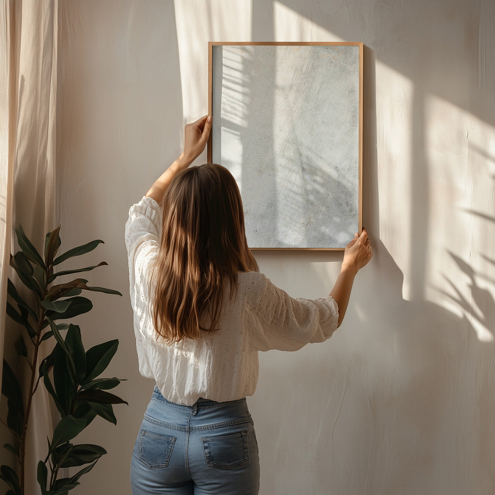 Beige Texture V Poster och Canvastavla