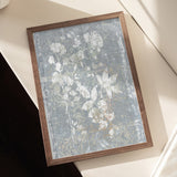 Botanical White Textured Floral 2 Poster och Canvastavla