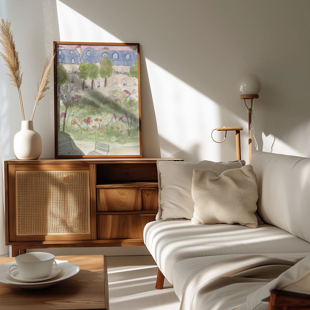 Parisian Garden 70x100 Poster och Canvastavla