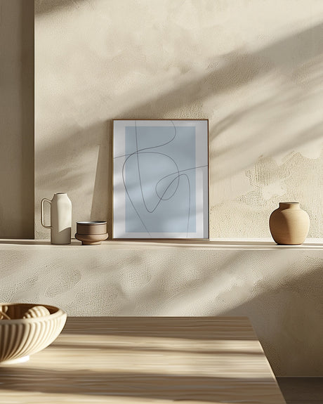 Blue Abstract Poster och Canvastavla