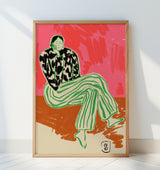 Calm Woman Portrait Poster och Canvastavla