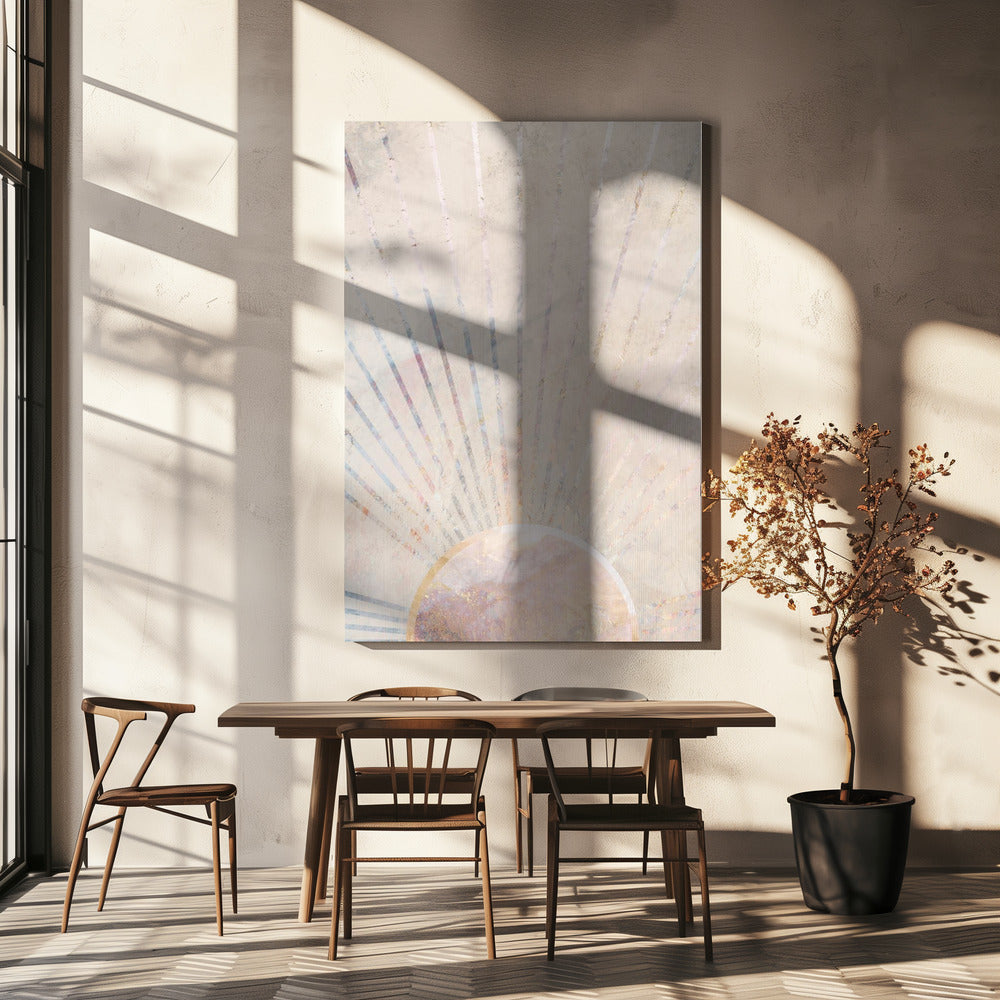 Morning Boho Sun Rays Poster och Canvastavla
