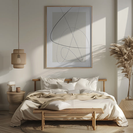Beige Abstract Poster och Canvastavla