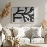 Abstract Twig Black and White Poster och Canvastavla
