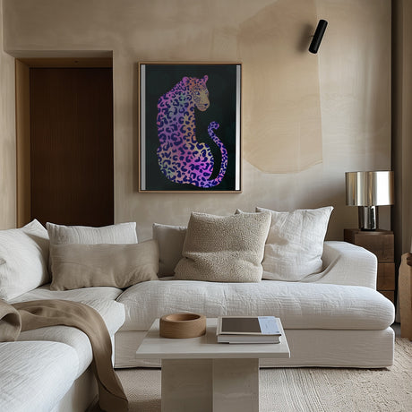 Iridescent Leopard Poster och Canvastavla