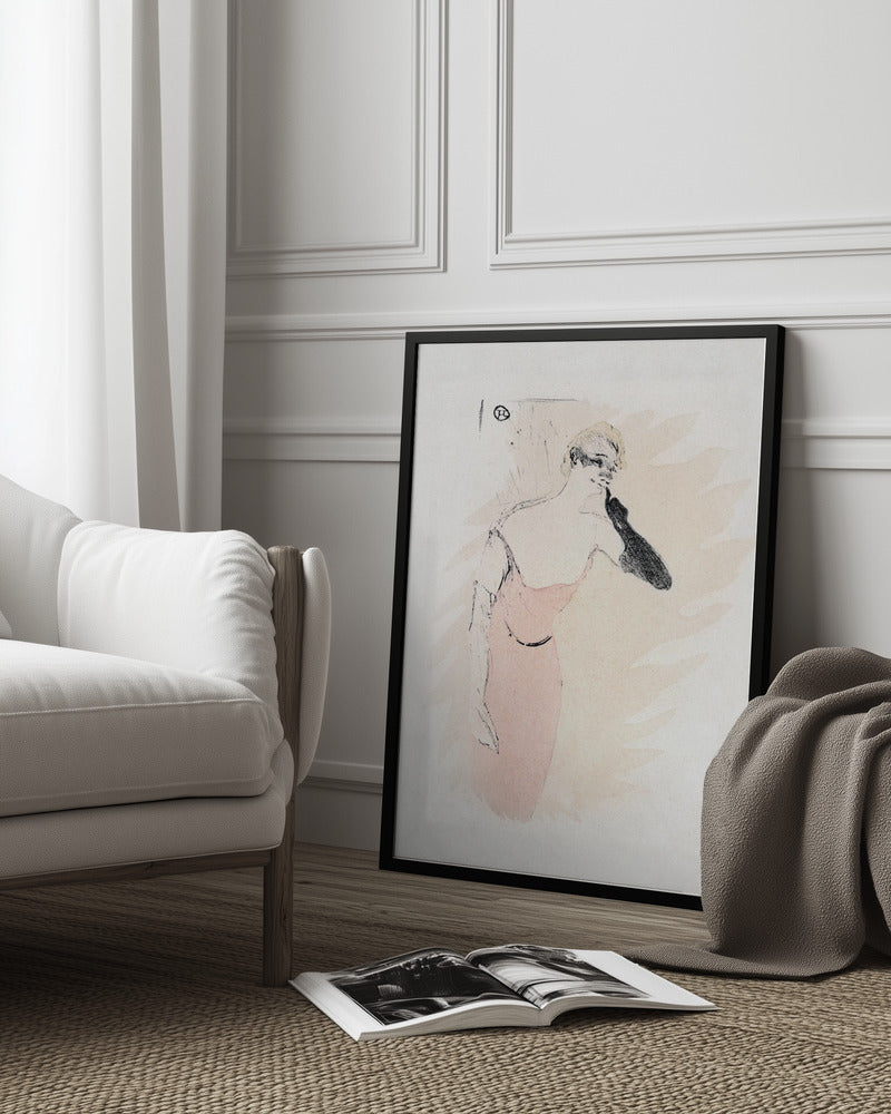 Yvette Guilbert In columbine a Pierrot (1894) Poster och Canvastavla