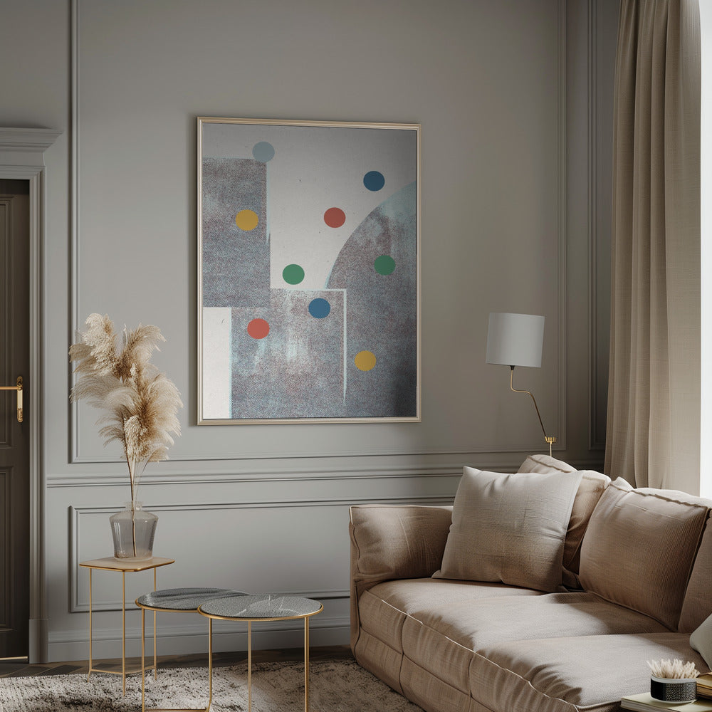 Retro Dots No.1 Poster och Canvastavla