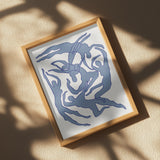 Swimmers Blue Poster och Canvastavla