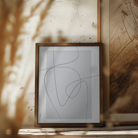 Gray Abstract Poster och Canvastavla