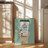 Asked for Coffee Poster och Canvastavla