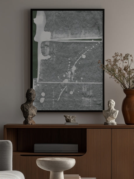 Tension fields 2 Abstract painting 18 green Poster och Canvastavla