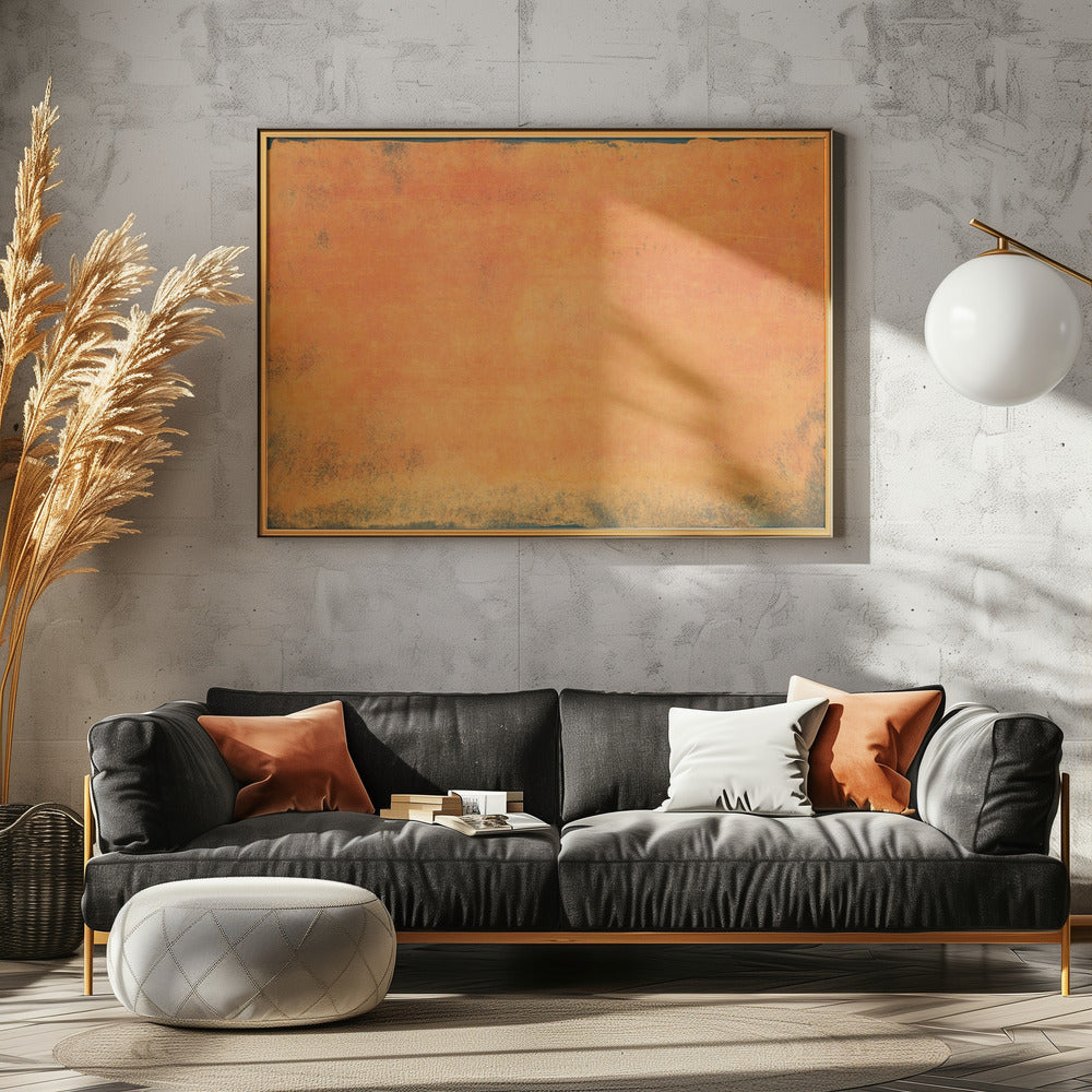 Minimal Orange Abstract 01 Poster och Canvastavla