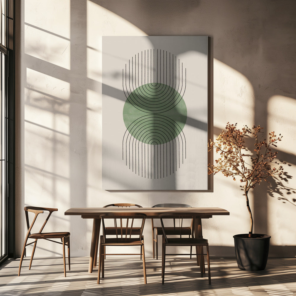 Perfect Point Green Poster och Canvastavla