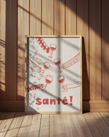 Santé! Wine Party with Friends Poster och Canvastavla