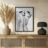 Champagne legs Black and White Poster och Canvastavla
