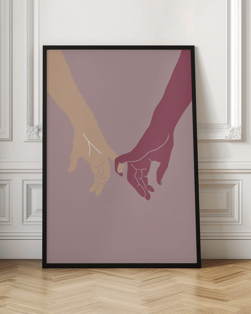 Holding Hands Poster och Canvastavla