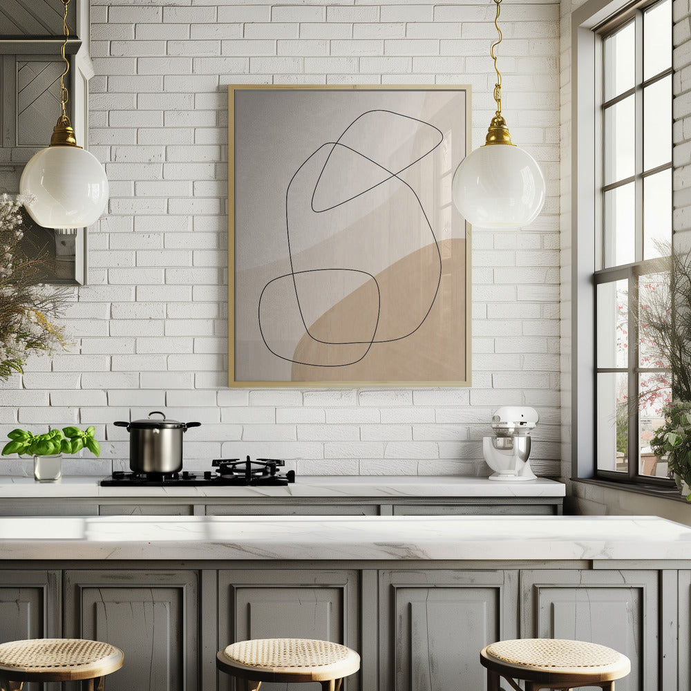 Graphic Shapes & Lines Poster Poster och Canvastavla
