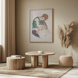 Seated Woman With Legs Drawn Up Poster och Canvastavla