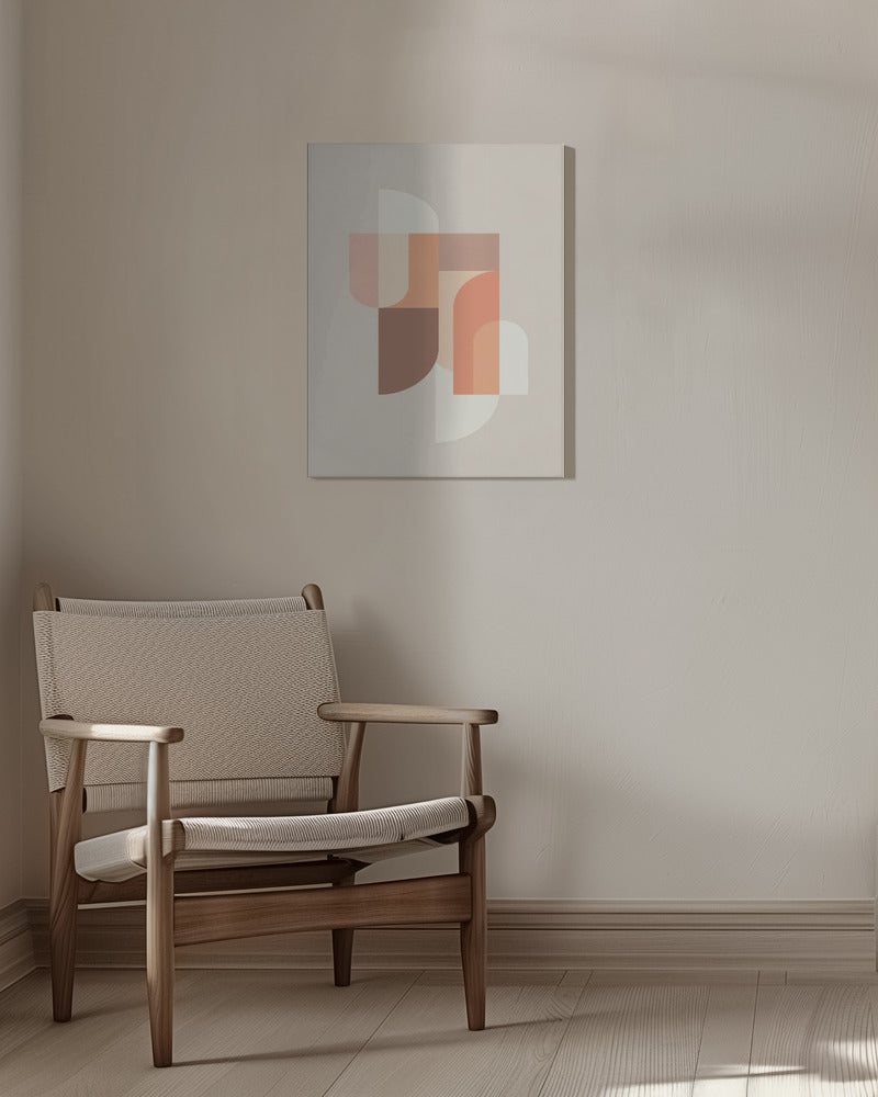 Retro Geometric III Poster och Canvastavla