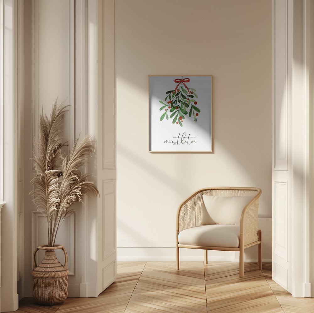 Christmas Mistletoe Poster och Canvastavla