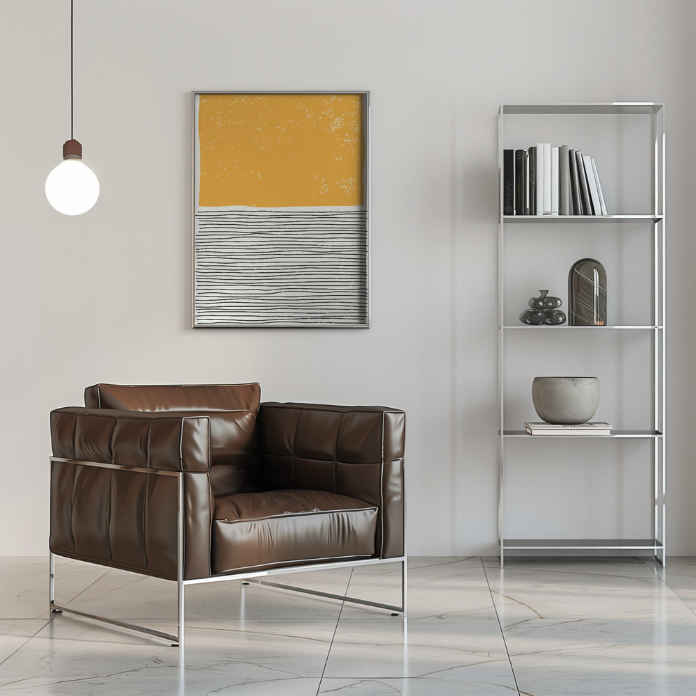 Minimal Yellow Poster och Canvastavla