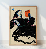 Midnight Reading Poster och Canvastavla