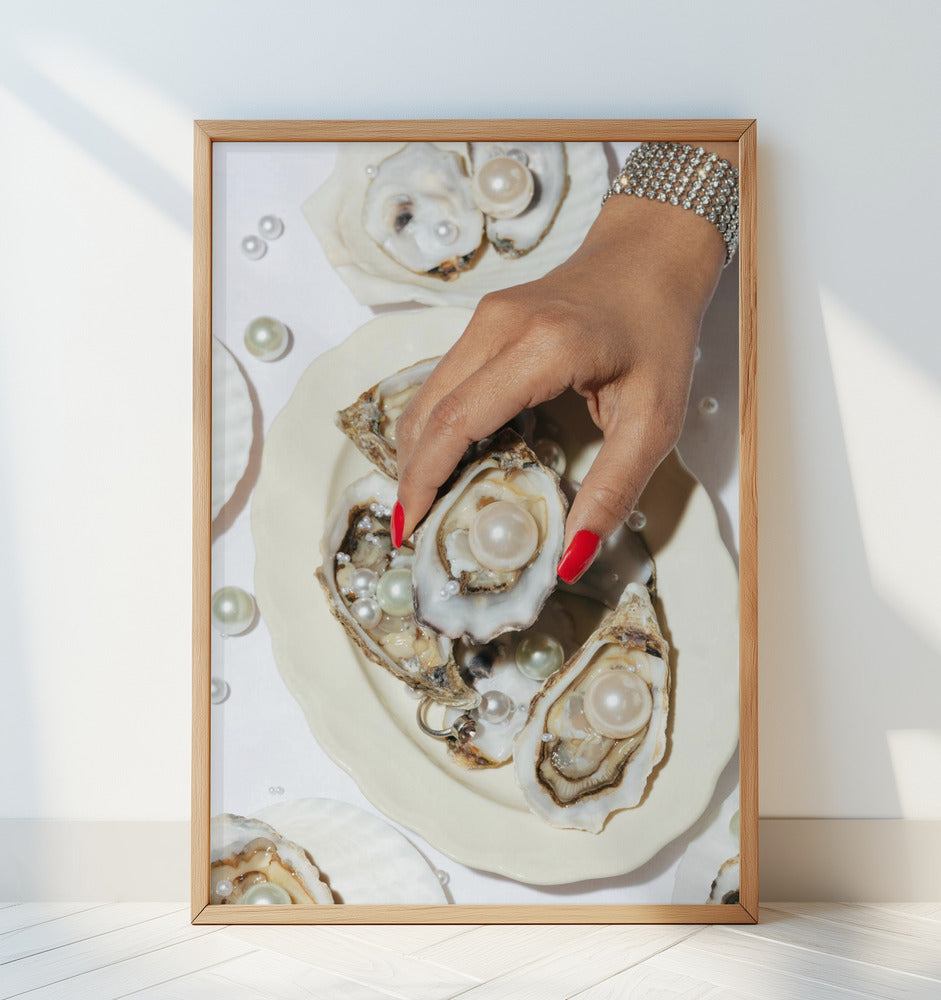 Oysters & Pearls No 02 Poster och Canvastavla