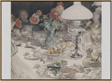 Around the Evening Lamp (1900) Poster och Canvastavla
