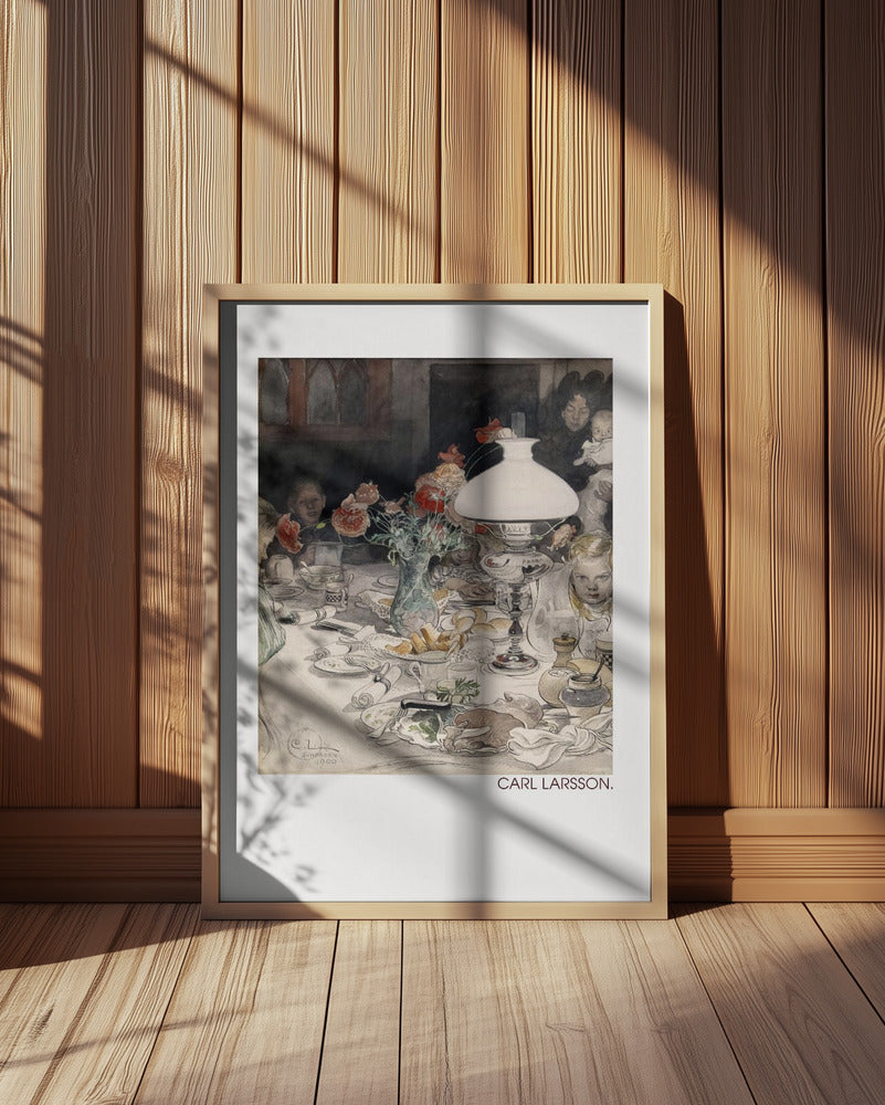 Around the Evening Lamp (1900) Poster och Canvastavla